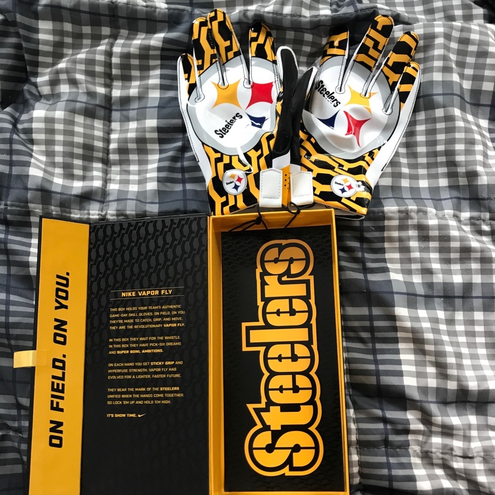 Steelers Nike Vapor Fly Receiver Gloves
